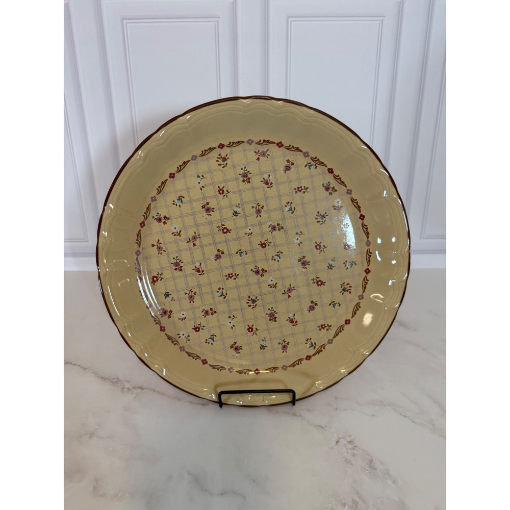Mikasa Village Chintz KT801 English Cottage Round Platter Serving Plate 12 inch